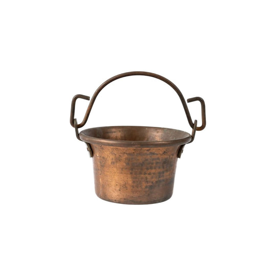 Antique French Copper bucket with swing handle