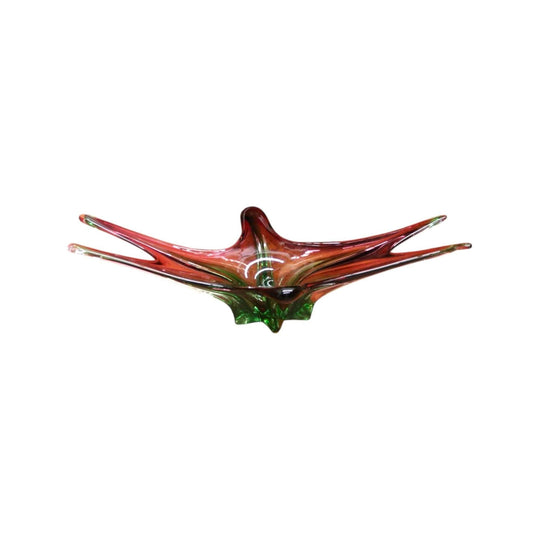 Antique French Glass Bowl or Vase - Murano-Style Mid-Century Dish.