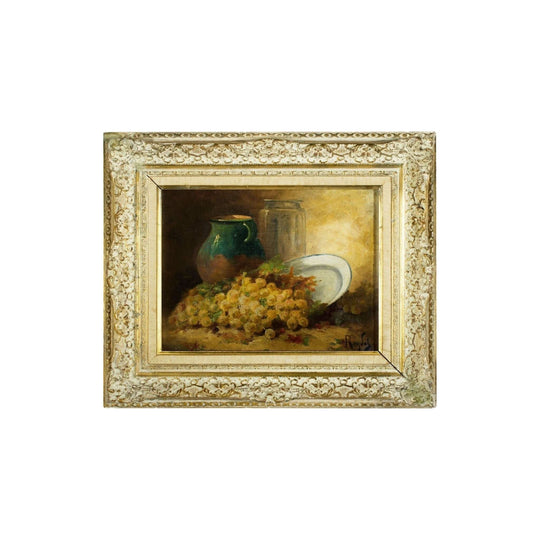 Antique French impressionist still life painting