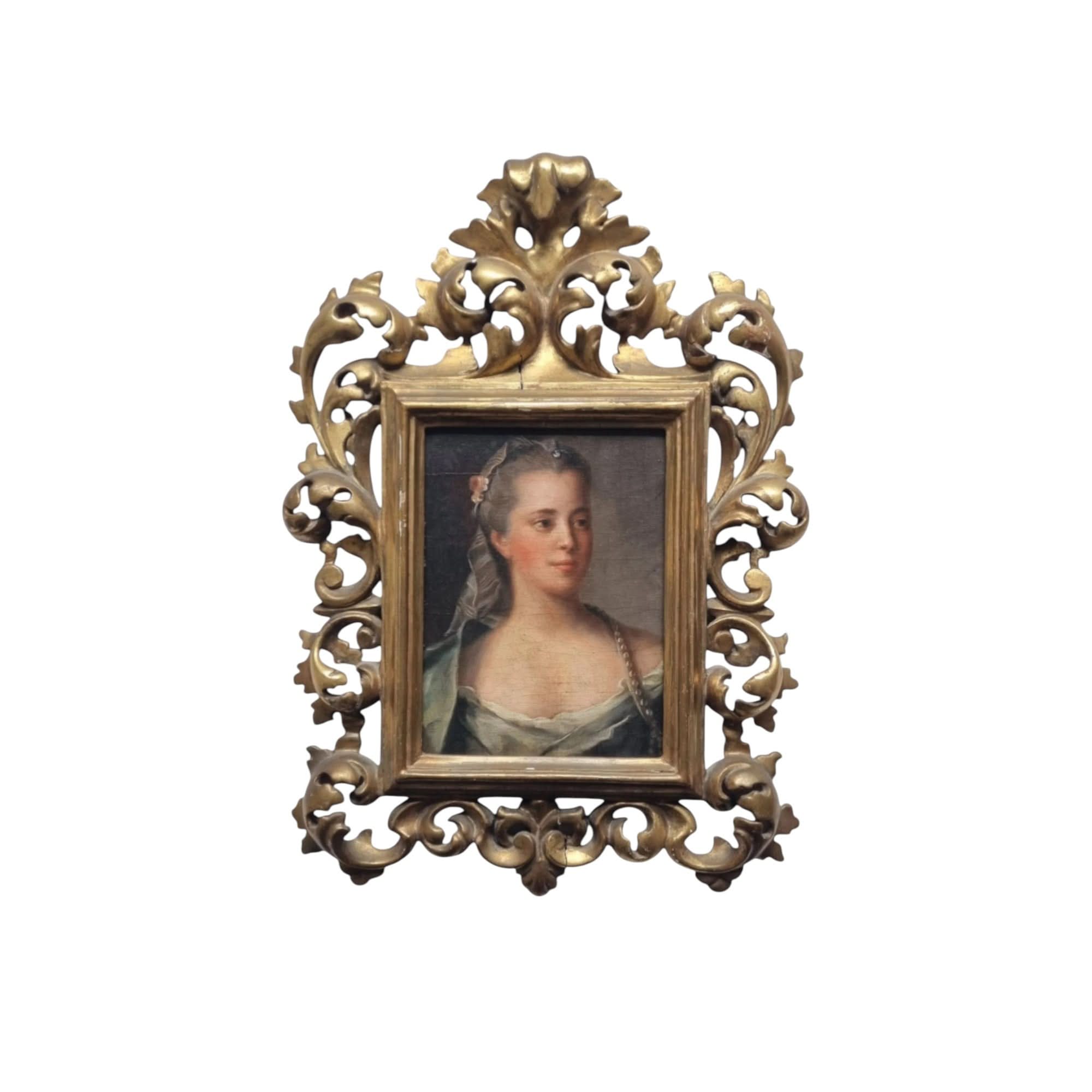 Antique French Italian ornate framed portrait oil | Bazaa | Designer, Vintage and Antique Furniture