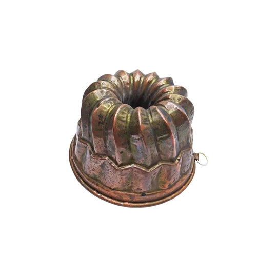 Antique French kitchen copper cake mould