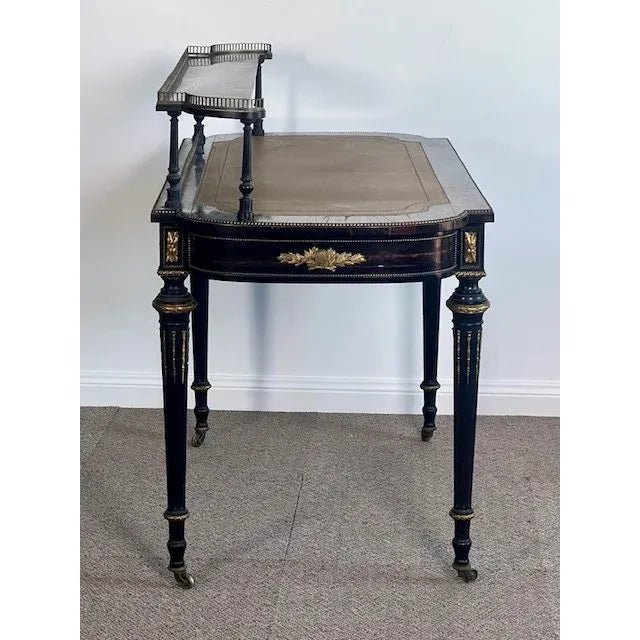 Antique French later 1800s Coromandel and gilt dore Writing Table / Desk /Bureau Plat. | Bazaa | Designer, Vintage and Antique Furniture