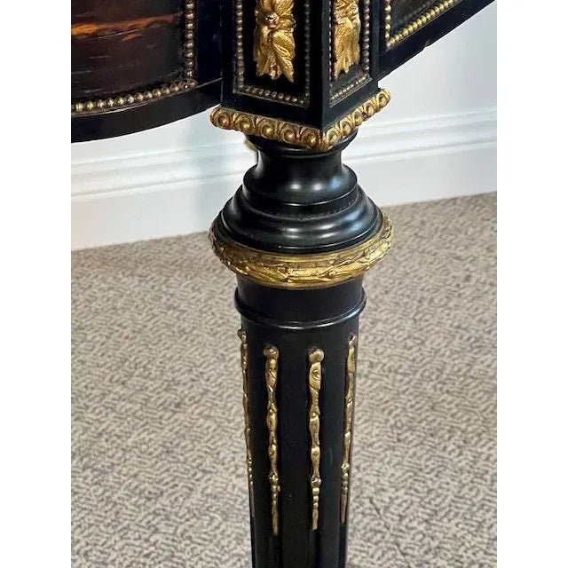 Antique French later 1800s Coromandel and gilt dore Writing Table / Desk /Bureau Plat. | Bazaa | Designer, Vintage and Antique Furniture