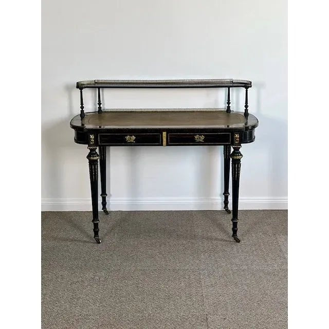 Antique French later 1800s Coromandel and gilt dore Writing Table / Desk /Bureau Plat. | Bazaa | Designer, Vintage and Antique Furniture