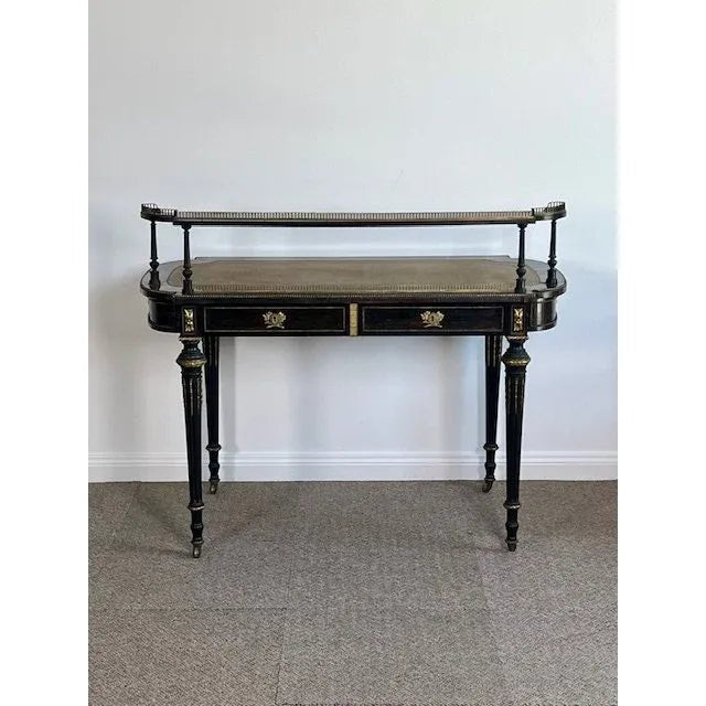 Antique French later 1800s Coromandel and gilt dore Writing Table / Desk /Bureau Plat. | Bazaa | Vintage, Designer and Antique Interiors