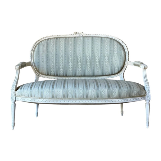 Antique French Louis XVI Painted Settee | Bazaa | Designer, Vintage and Antique Furniture