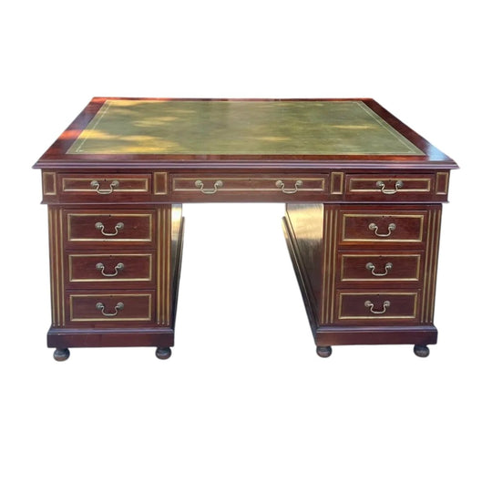 Antique French Mahogany Partners Desk.