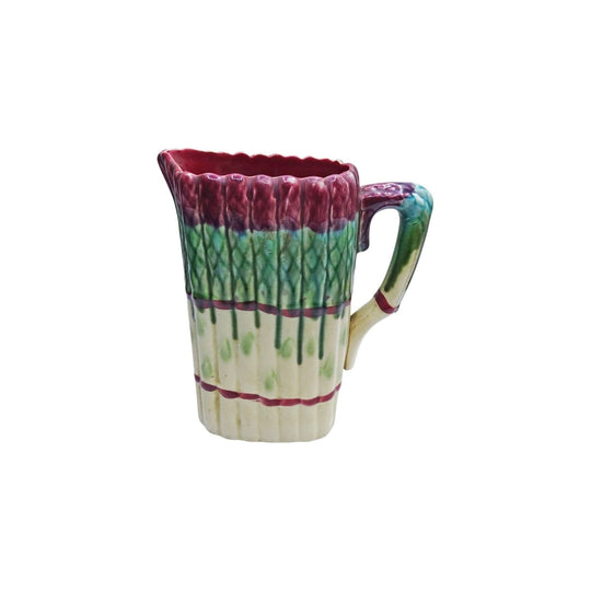 Antique French majolica asparagus jug pitcher