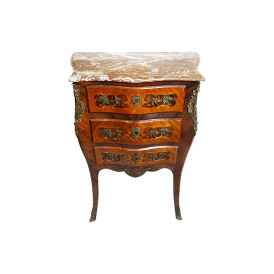 Antique French marble top commode