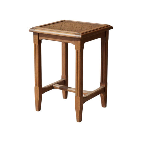 Antique French Oak Stool | Vintage Wooden Furniture