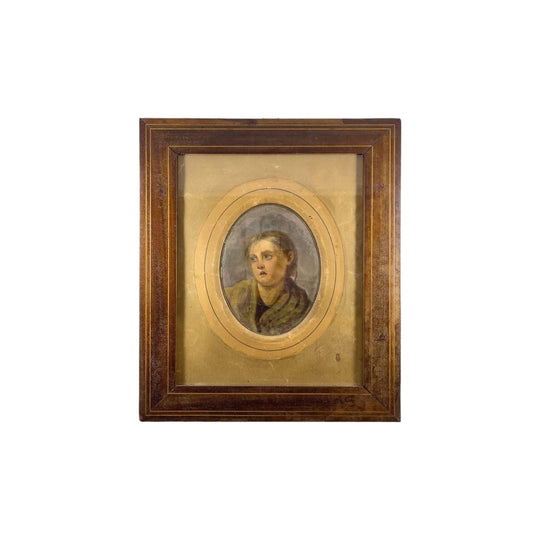 Antique French Oval Portrait