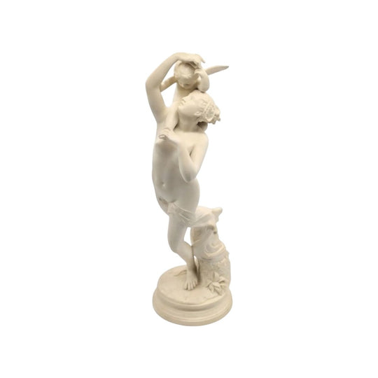 Antique French Parian ware Cupid & Psyche Figure