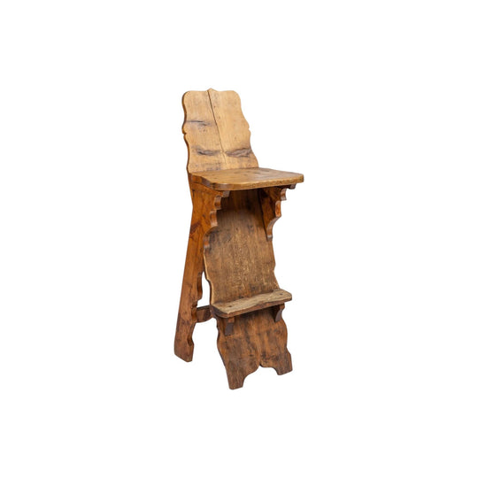 Antique French Savoyard high chair/stool from The French Alps