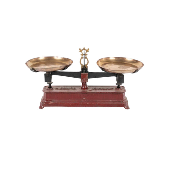 Antique French Scale with Red Base from The French Alps