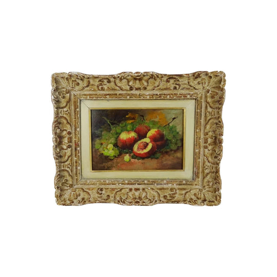 Antique French still life oil painting