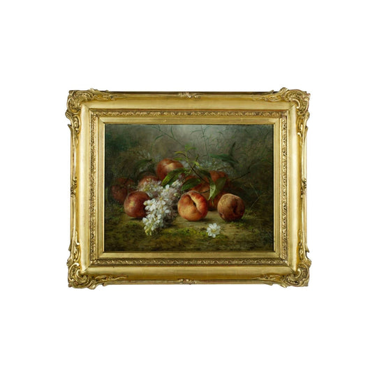 Antique French still life oil painting