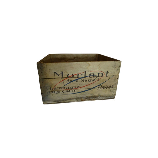 Antique French timber champagne crate by Morlant