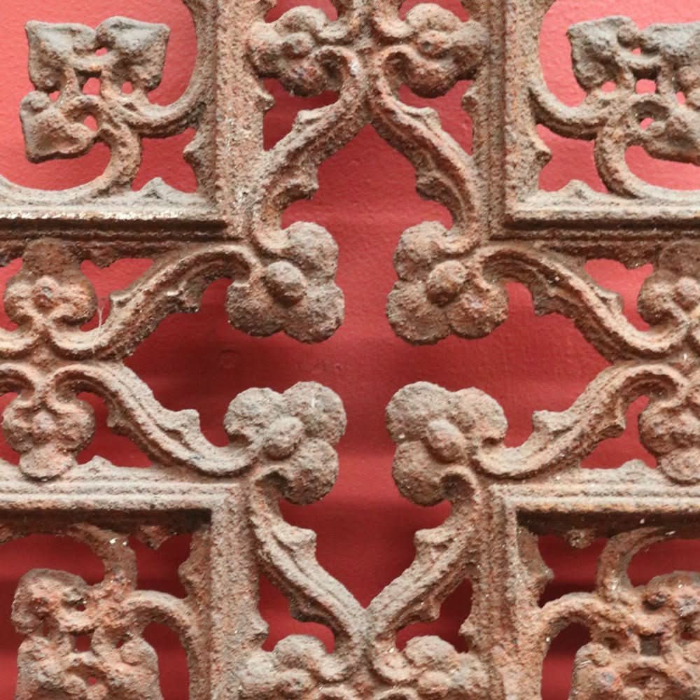 Antique French Wrought Iron Crucifix with Fretwork – Garden Memorial Cross. B12518 | Bazaa | Designer, Vintage and Antique Furniture