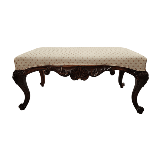 Antique George III  Style Double Rosewood  Upholstered Stool