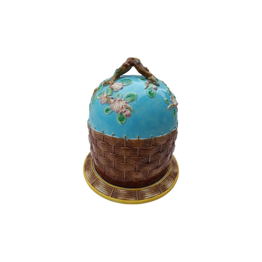 Antique George Jones majolica cheese dish