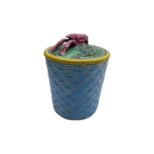 Antique George Jones majolica lobster pate pot