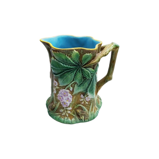 Antique George Jones majolica 'Park'pitcher jug