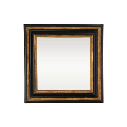Antique Gilt and Ebonised Cushion Mirror