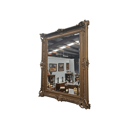 Antique Giltwood Mirror Beveled Edge