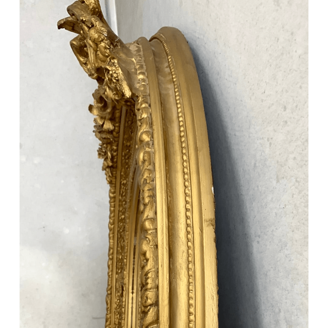 Antique Gold-Gilded Floor-Length Mirror – Extra Large, Ornate Frame | Bazaa | Designer, Vintage and Antique Furniture