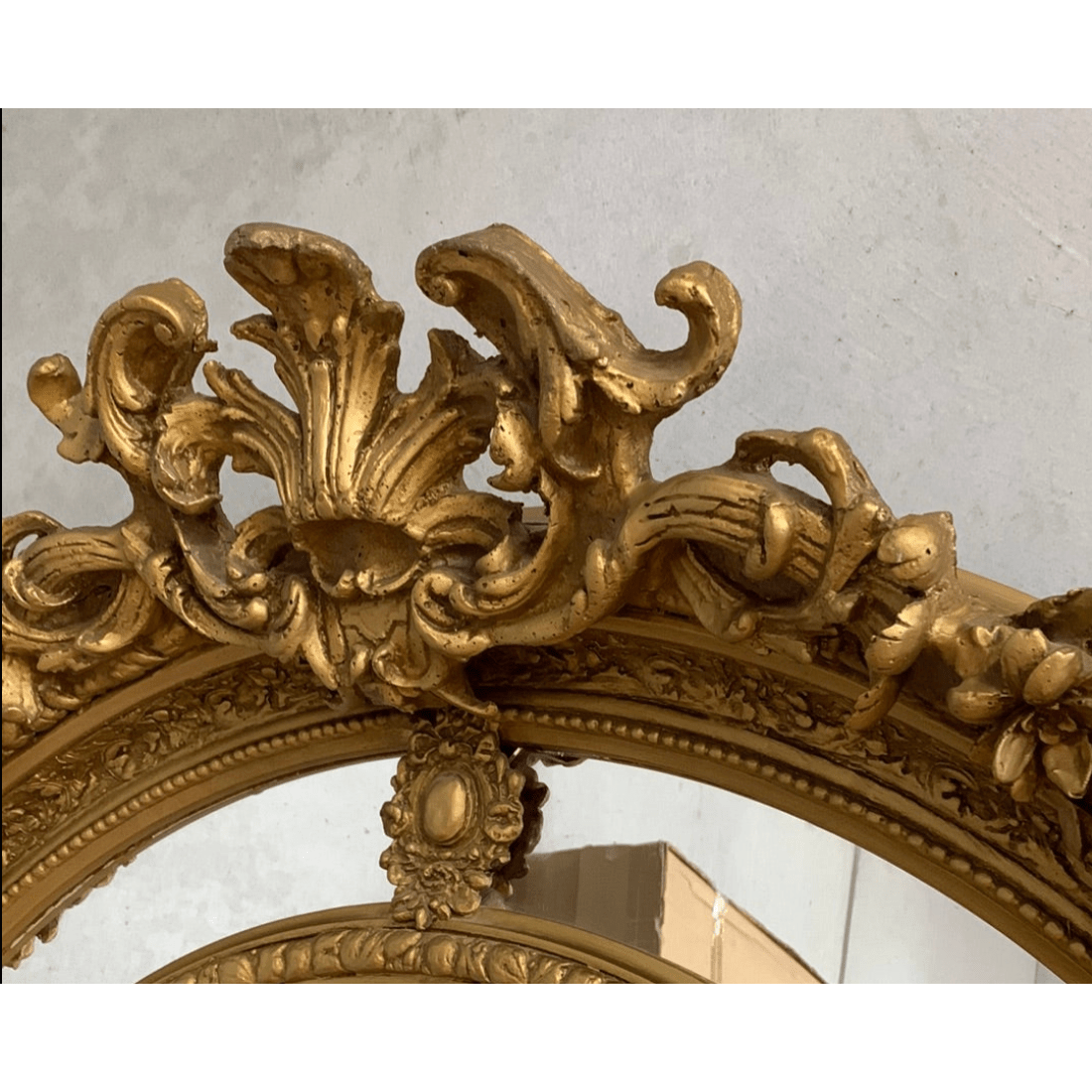 Antique Gold-Gilded Floor-Length Mirror – Extra Large, Ornate Frame | Bazaa | Designer, Vintage and Antique Furniture