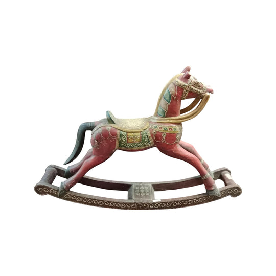 Antique Hand-Carved Rocking Horse