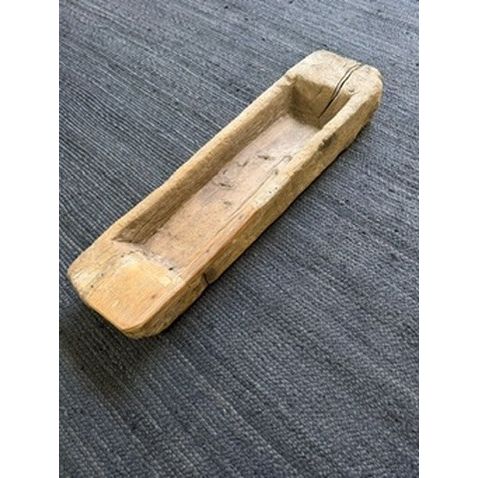 Antique Hand-Carved Teak Dough Bowl Rustic Decorative Platter 100cm | Bazaa | Designer, Vintage and Antique Furniture