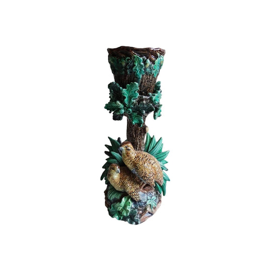 Antique Hugo Lonitz majolica centrepiece