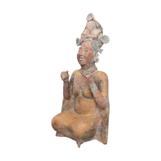 Antique Indian Devotional Figure | Hand Modelled Terracotta
