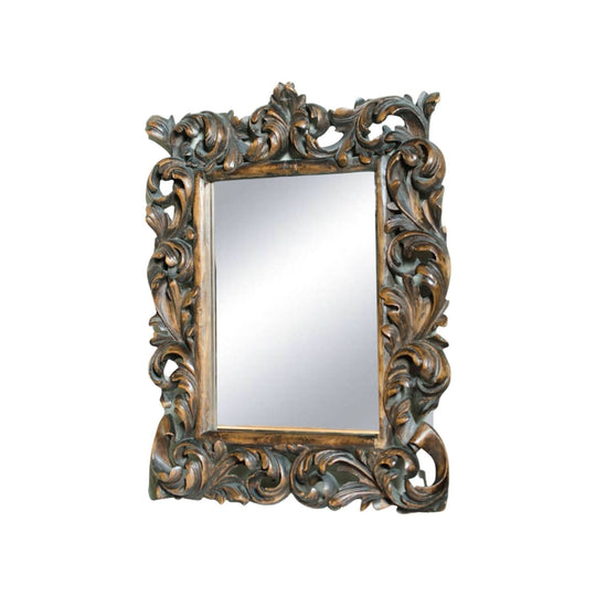 Antique Italian carved timber wall mirror