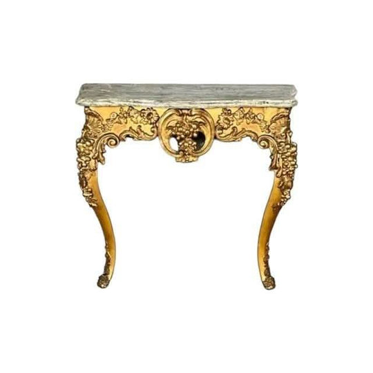Antique Italian / French marble Top gilt Console Table
