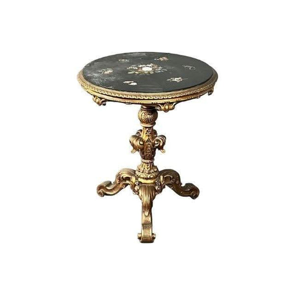 Plateau Pietra Dura Avec Socle – 13 Cm, Objet Déco Authentique D'occasion