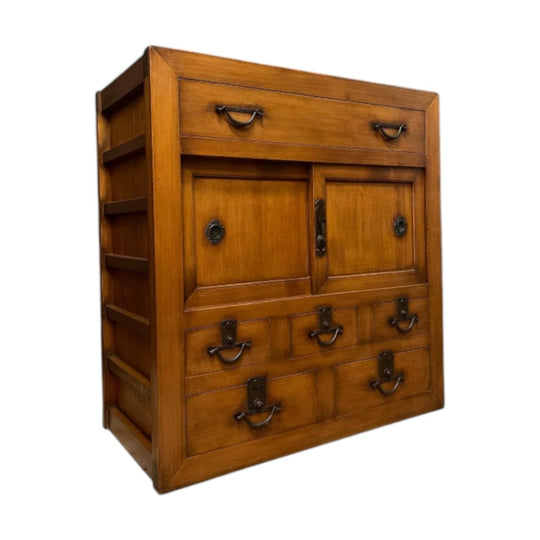 Antique Japanese Choba Dansu, Merchant’s Chest – Cedar & Cypress | Meiji, c.1880