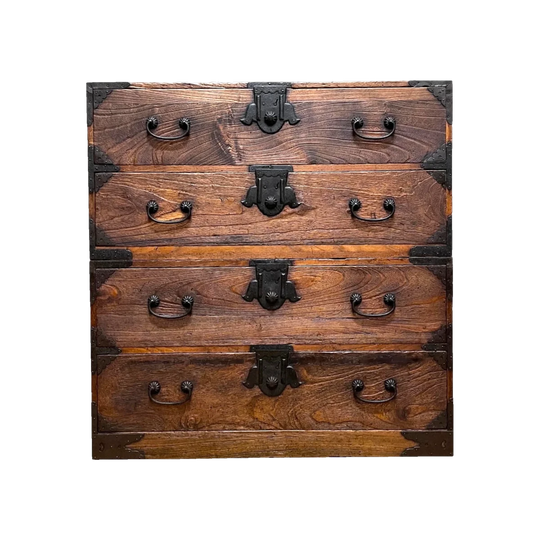 Antique Japanese Isho Dansu Chest-on-Chest - Paulownia | Edo, Mid 19th Century