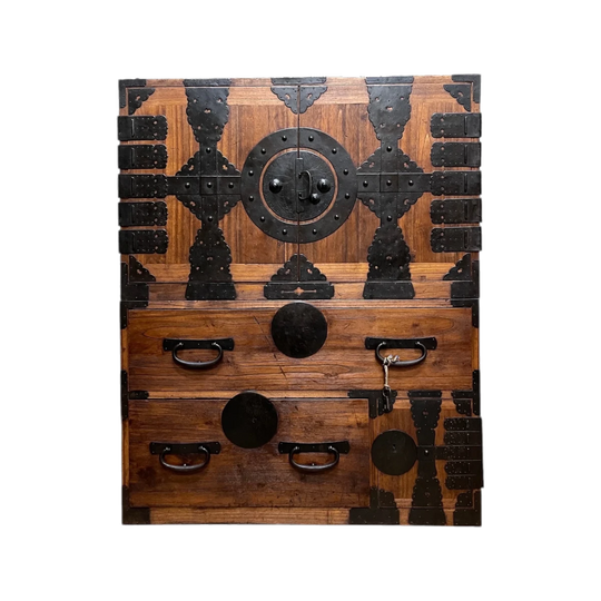 Antique Japanese Kannon Biraki Kimono Chest - Paulownia | Meiji, Late 19th Century