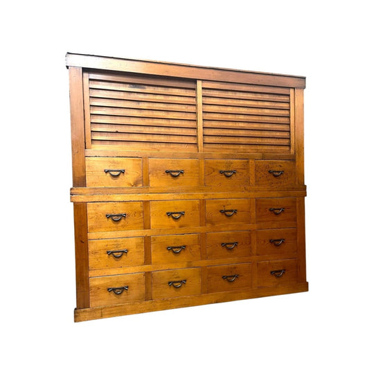 Antique Japanese Shop Storage Cabinet - Cedar, Cypress | Meiji c.1880