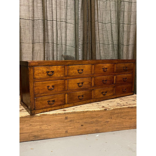 Antique Japanese Shop Storage Chest from Kyoto - Cypress & Cedar | c.1880