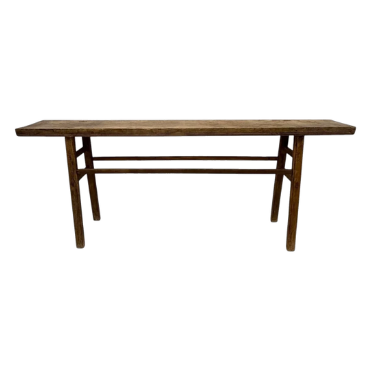 Antique Long Elm Console | 212x30x87cm
