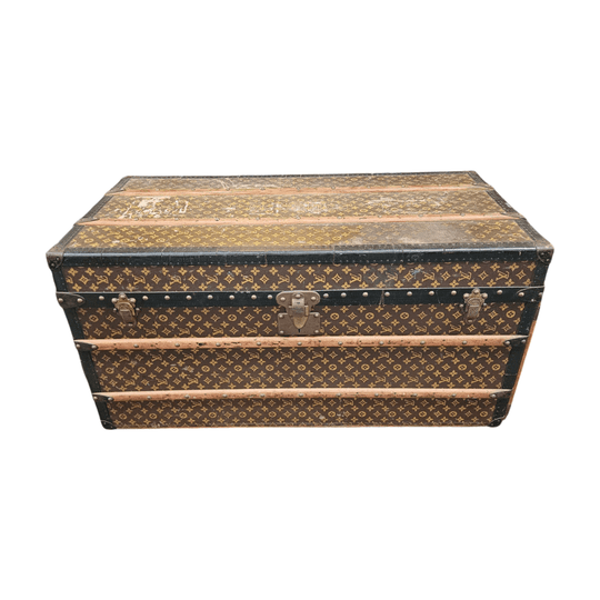 Antique Louis Vuitton Special Order Wardrobe/Steamer Trunk