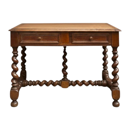 Antique Louis XIII Oak Table with Drawers