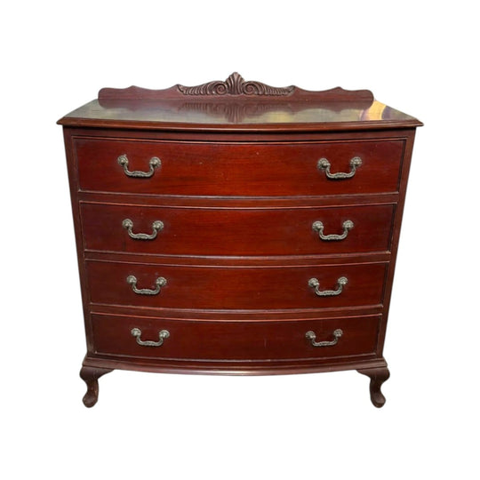 Antique Mahogany Chest of Drawers with Ornate Handles