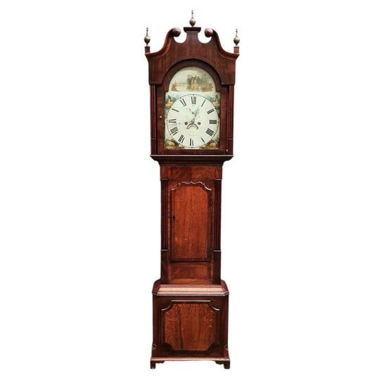 Antique Mahogany Longcase Clock John Topham Cheshire c1830 Working. B12988