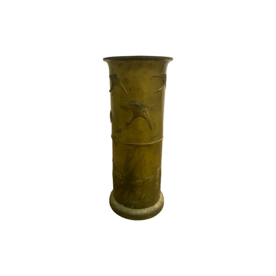 Antique Meiji Period Japanese Brass Umbrella Stand