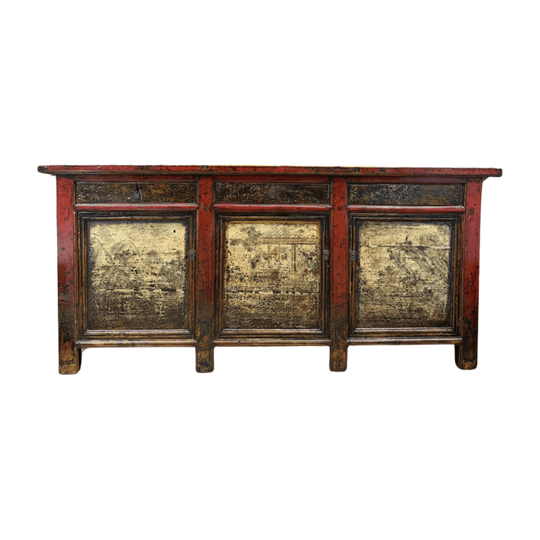 Antique Mongolian Lacquered Cabinet - Restored