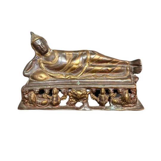 Antique Reclining Bronze Buddha